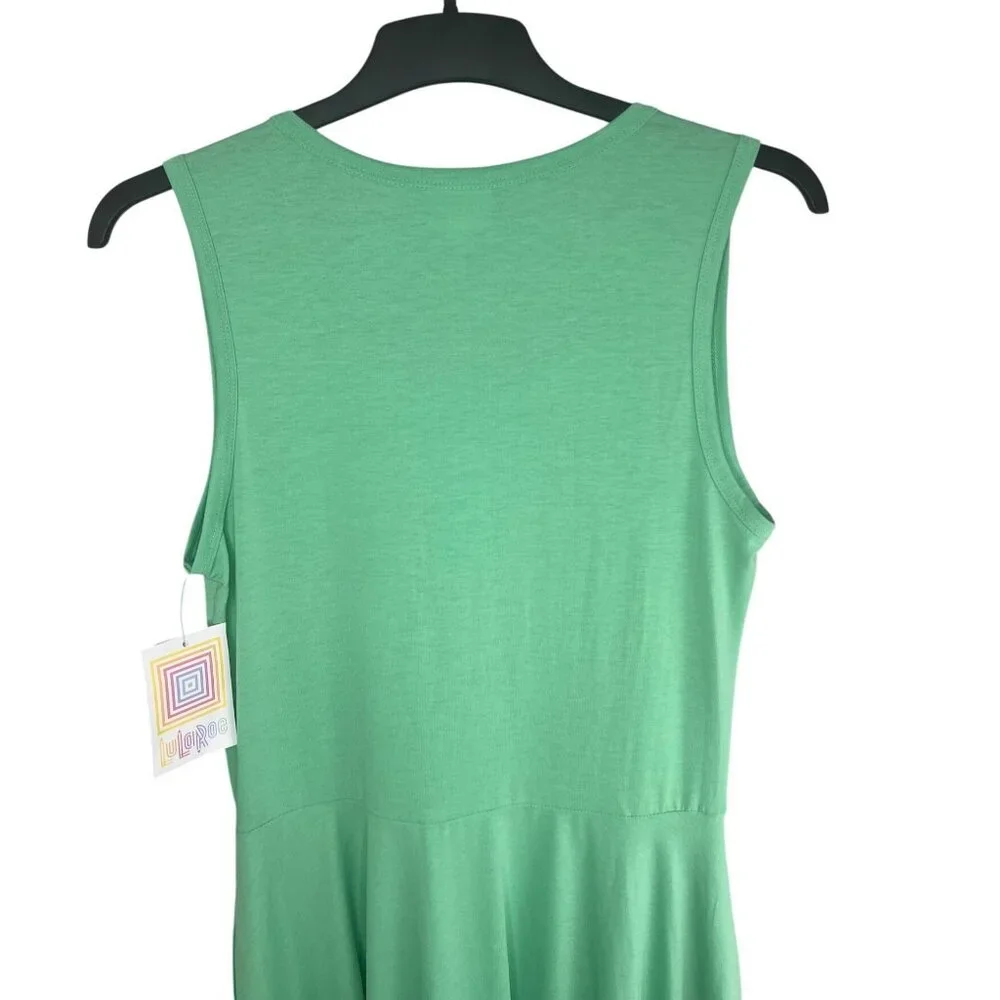 Lularoe Nicki Mint Green Sleeveless Fit & Flare A-Line Dress Womens Large - Picture 9 of 16